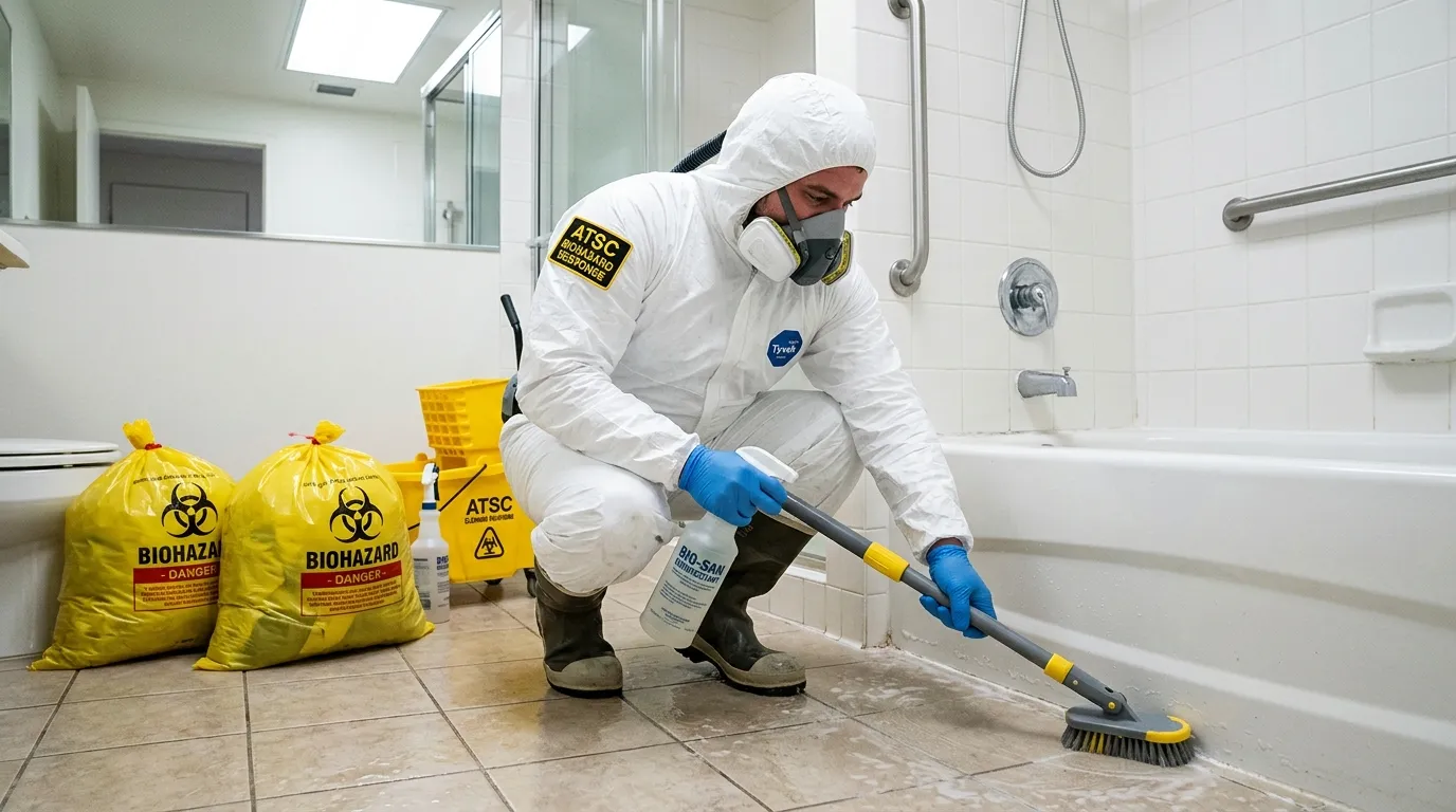 Decontamination equipment deployed for Blood Cleanup in Apex